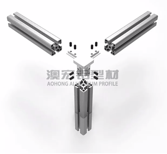 鋁型材配件 使用在正方形型材，30鋁型材或40鋁型材框架中，兩根橫向型材減去30、40mm，立柱減去一定的厚度距離，搭配頂絲擰緊固定。<br />
	<p>
		        澳宏鋁業是鋁型材廠家，專注鋁型材定制，其鋁型材型號和鋁型材配件齊全，想了解更多鋁型材連接方式，歡迎電詢：13381909160。
	</p>
	<p>
		<br />
	</p>
	<p>
		<br />
	</p>
	<p>
		<br />
	</p>
<div style=